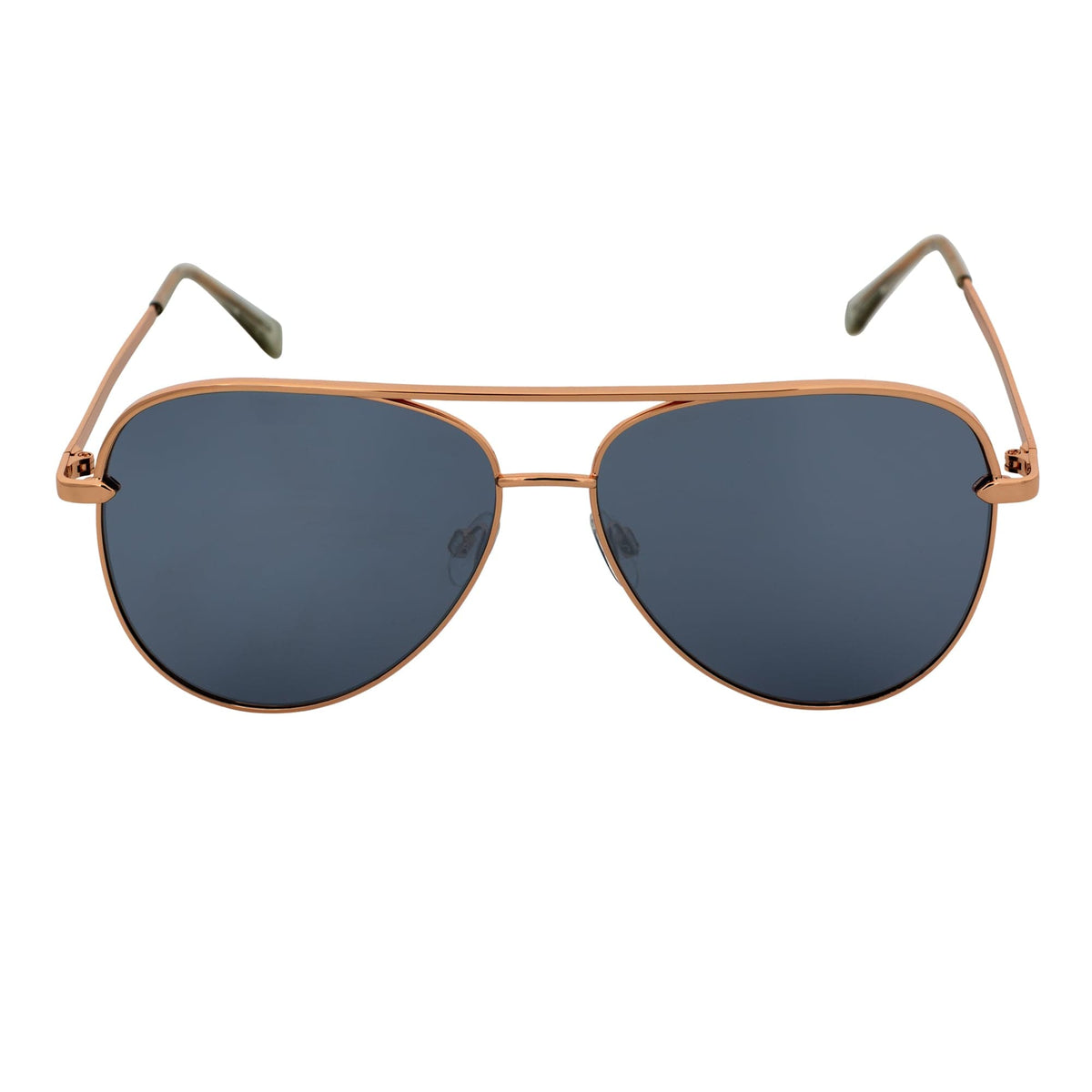 KEY - Oversize Large Flat Lens Metal Aviator Sunglasses Gold Silver Mirror - Morspecs M1040-8