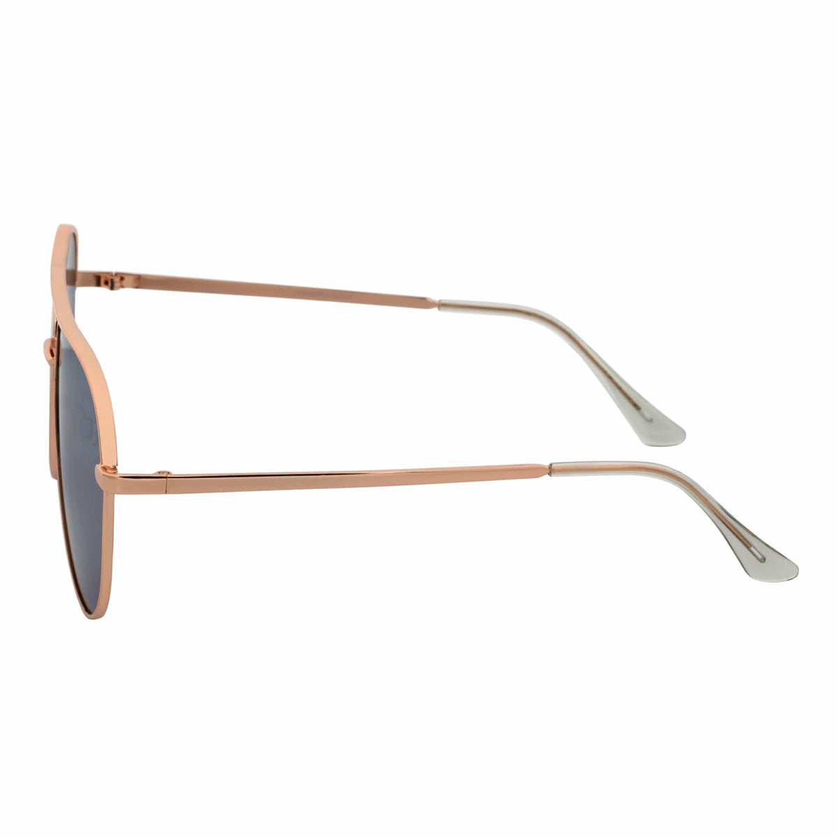 KEY - Oversize Large Flat Lens Metal Aviator Sunglasses Gold Silver Mirror