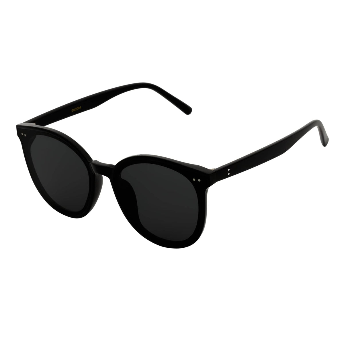 KYLEE - Polarized Womens Oversize 2 Pin Cat Eye Sunglasses Black Smoke