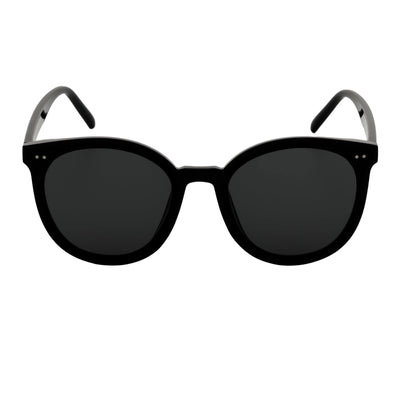 KYLEE - Polarized Womens Oversize 2 Pin Cat Eye Sunglasses Black Smoke