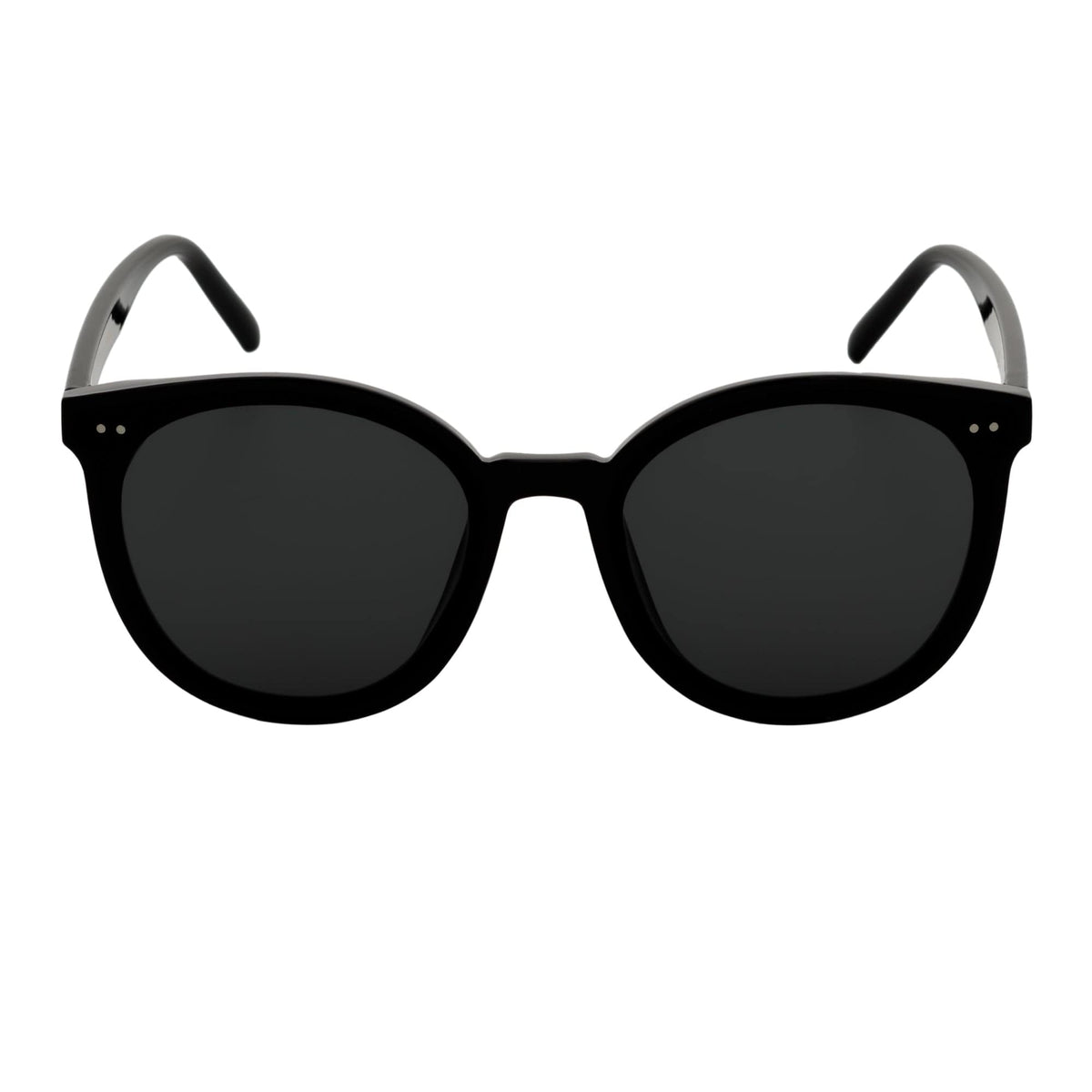 KYLEE - Polarized Womens Oversize 2 Pin Cat Eye Sunglasses Black Smoke