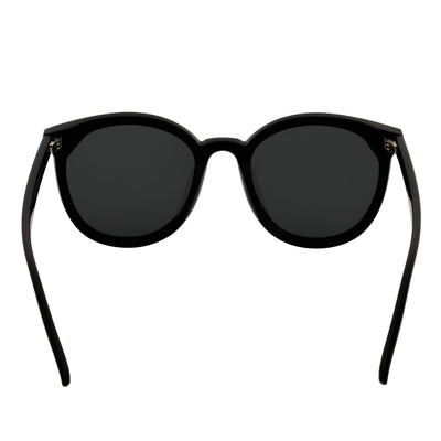 KYLEE - Polarized Womens Oversize 2 Pin Cat Eye Sunglasses Black Smoke