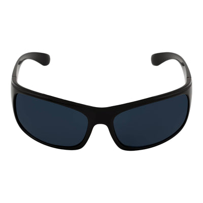MACHADO - Modern Rectangle Sports Wraparound Sunglasses Gloss Black Dark Smoke