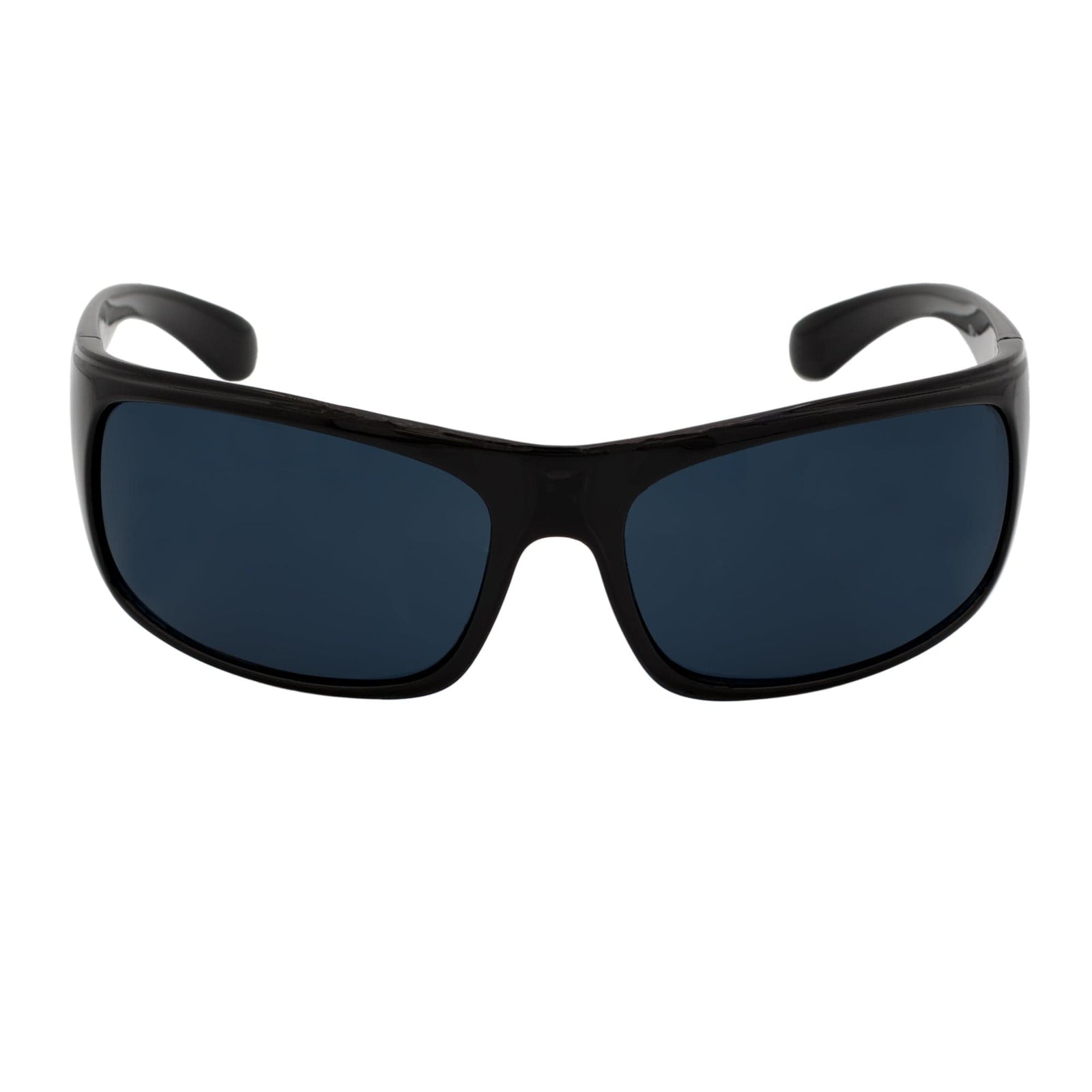 MACHADO - Modern Rectangle Sports Wraparound Sunglasses Gloss Black Dark Smoke - MorspecsM1027-1