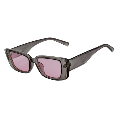 MODCAT - Small Cat Eye Rectangle Sunglasses 90s Fashion Clear Gray Pink