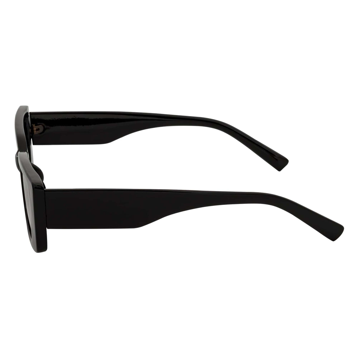 MODCAT - Small Cat Eye Rectangle Sunglasses 90s Fashion Gloss Black Smoke