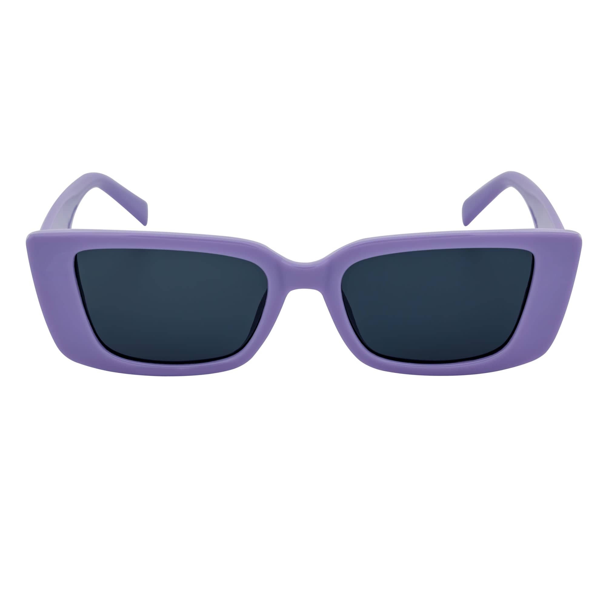 MODCAT - Small Cat Eye Rectangle Sunglasses 90s Fashion Purple Smoke Tint - MorspecsM1096-3