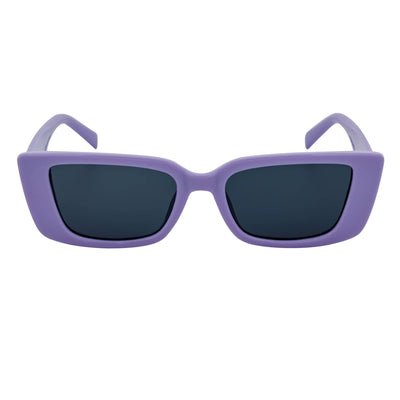 MODCAT - Small Cat Eye Rectangle Sunglasses 90s Fashion Purple Smoke Tint - MorspecsM1096-3