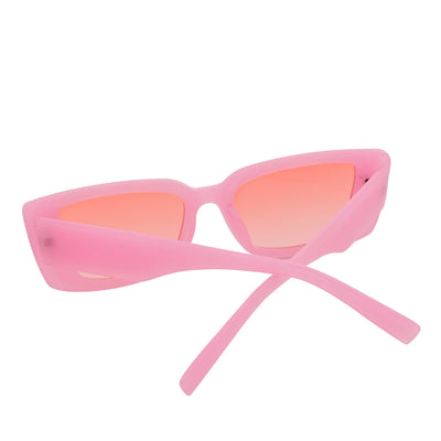 MODCAT - Small Cat Eye Rectangle Sunglasses 90s Pink Frame Pink Lens