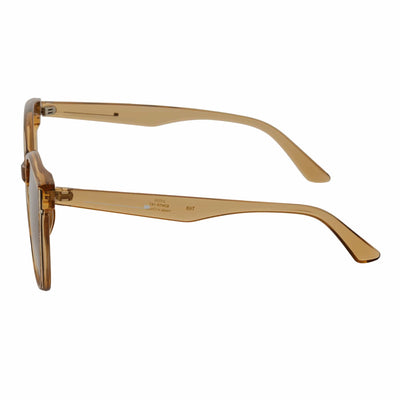 MYA - Polarized Womens Oversize 3 Pin Cat Eye Sunglasses Clear Brown