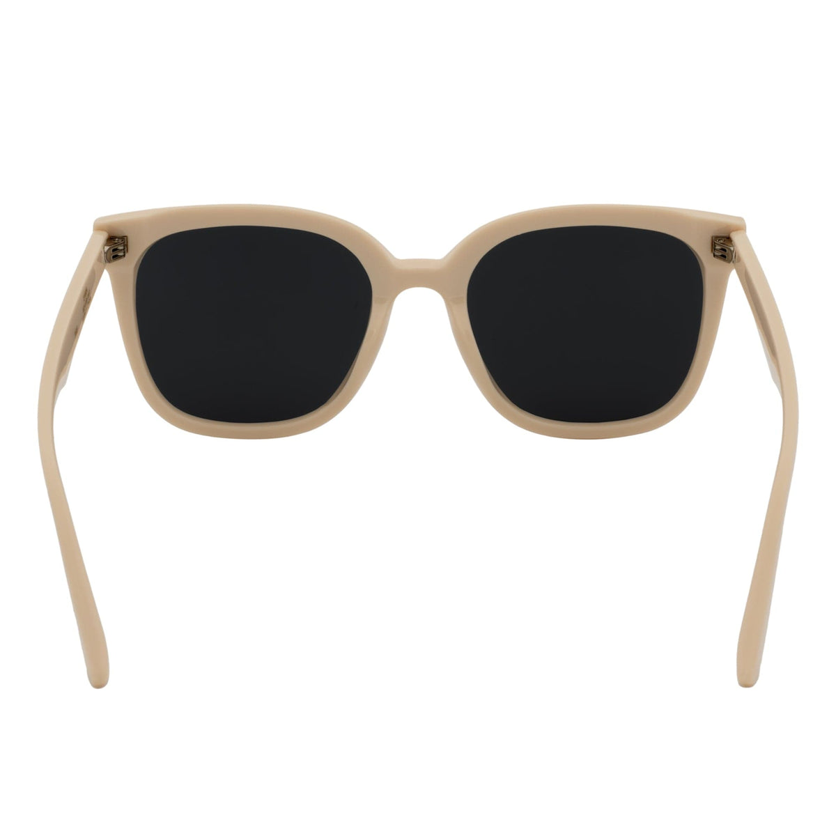 MYA - Polarized Womens Oversize 3 Pin Cat Eye Sunglasses Creme Smoke