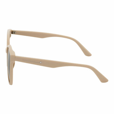 MYA - Polarized Womens Oversize 3 Pin Cat Eye Sunglasses Creme Smoke