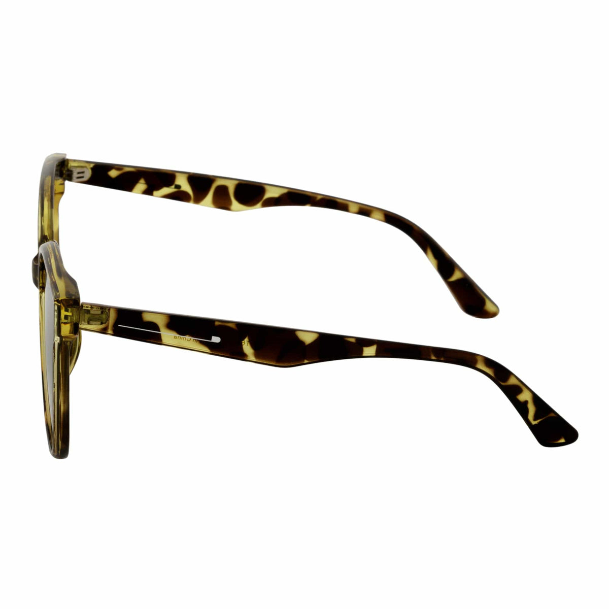 MYA - Polarized Womens Oversize 3 Pin Cat Eye Sunglasses Green Tortoise Smoke