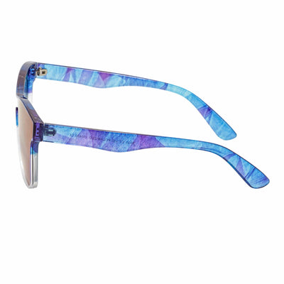 PRIME TIME - Polarized Flat Lens Sunglasses Clear Blue Green Mirror