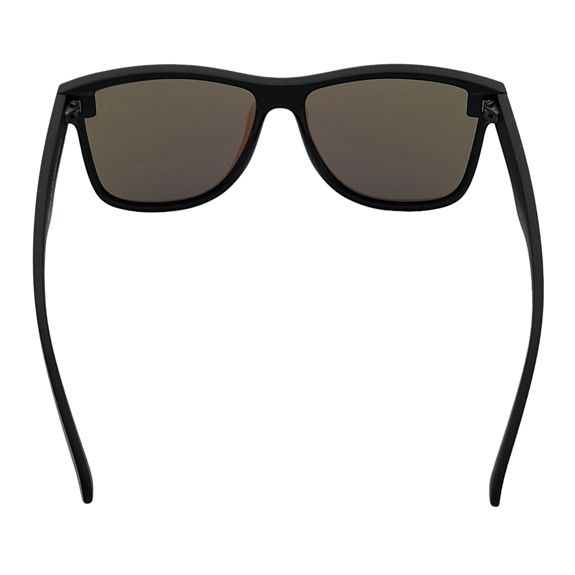 PRIME TIME - Polarized Flat Lens Sunglasses Matte Black Blue Mirror