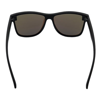 PRIME TIME - Polarized Flat Lens Sunglasses Matte Black Blue Mirror