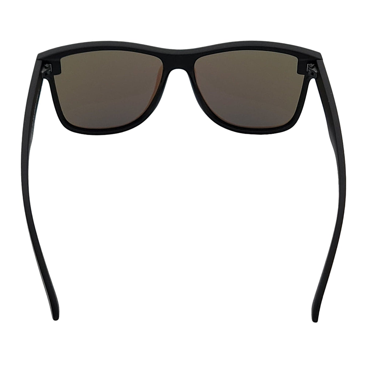 PRIME TIME - Polarized Flat Lens Sunglasses Matte Black Blue Mirror