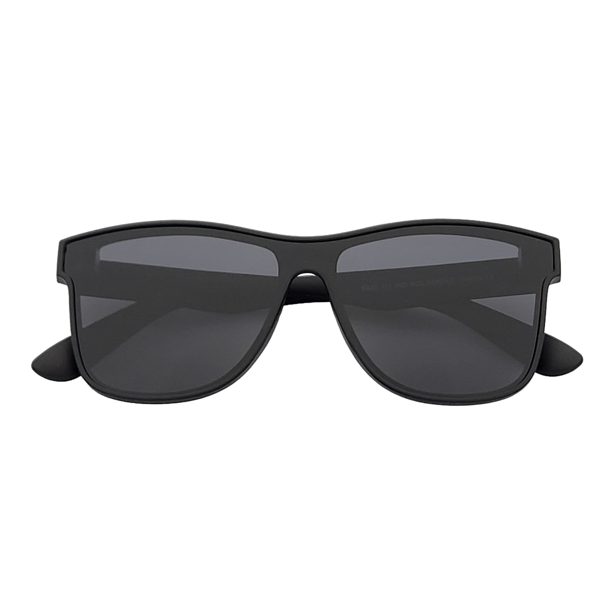 Morspecs Sunglasses PRIME TIME - Polarized Flat Lens Modern Horn Rimmed Sunglasses Matte Black Dark Smoke