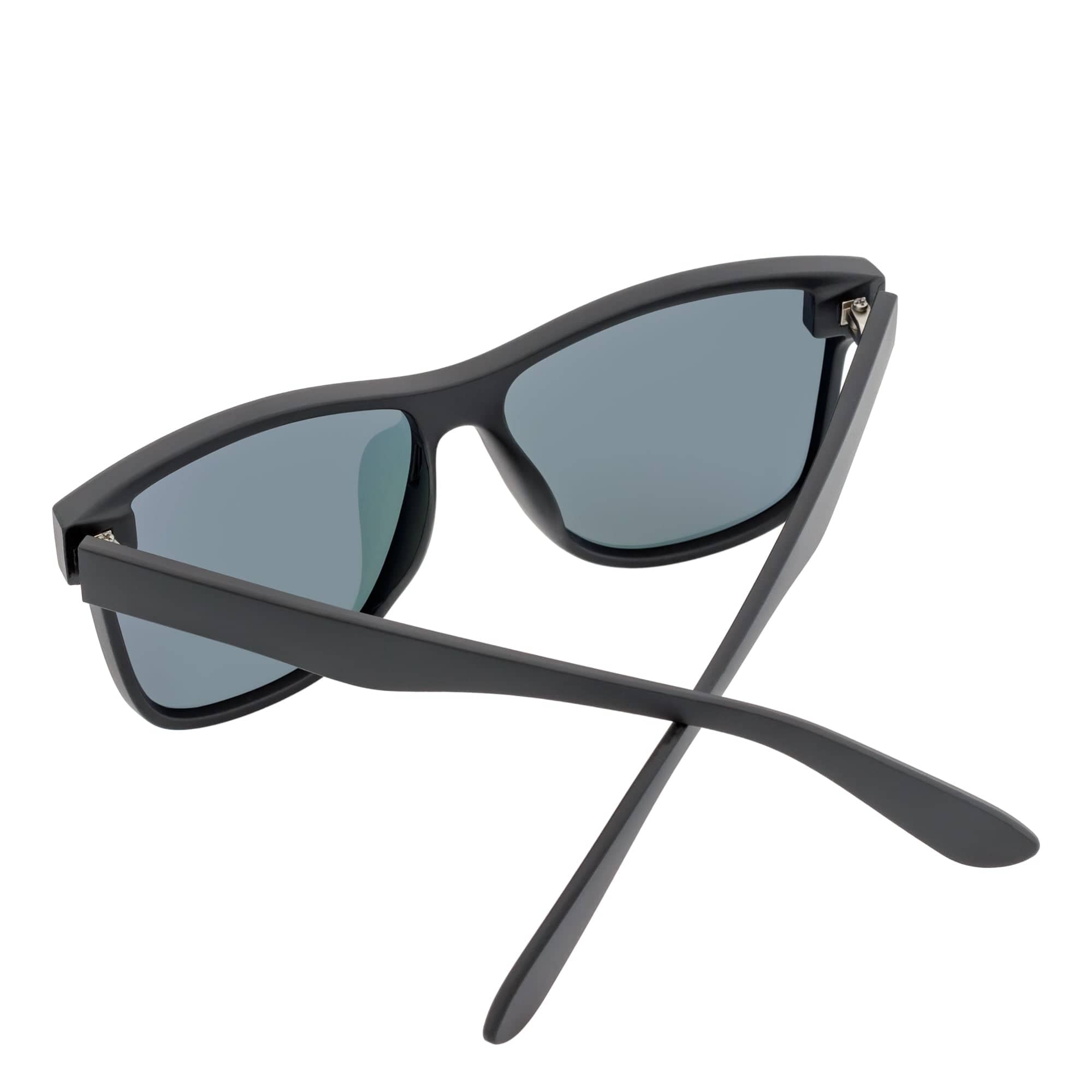 PRIME TIME - Polarized Flat Lens Sunglasses Matte Black Purple Mirror