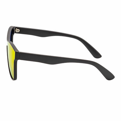 PRIME TIME - Polarized Flat Lens Sunglasses Matte Black Red Mirror - MorspecsM1001-4