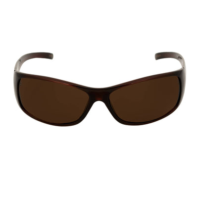 RAVEN - Modern Oval Sports Wraparound Sunglasses Clear Brown Amber