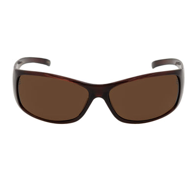 RAVEN - Modern Oval Sports Wraparound Sunglasses Clear Brown Amber