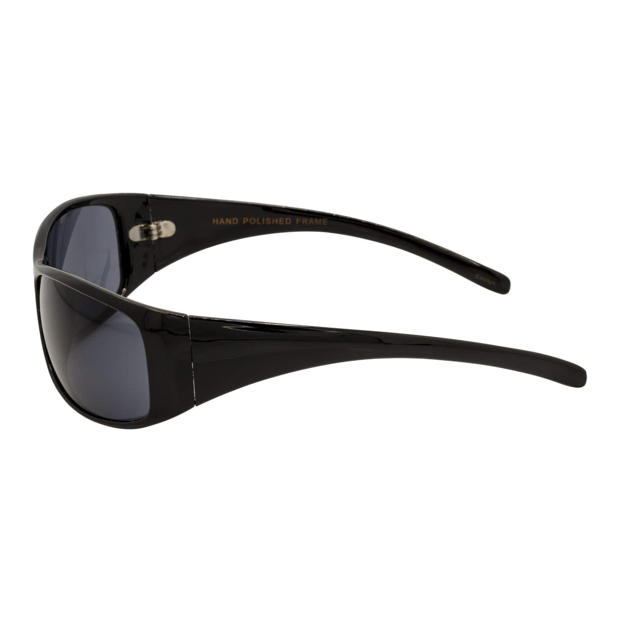 RAVEN - Modern Oval Sports Wraparound Sunglasses Gloss Black Smoke - MorspecsM1036-1