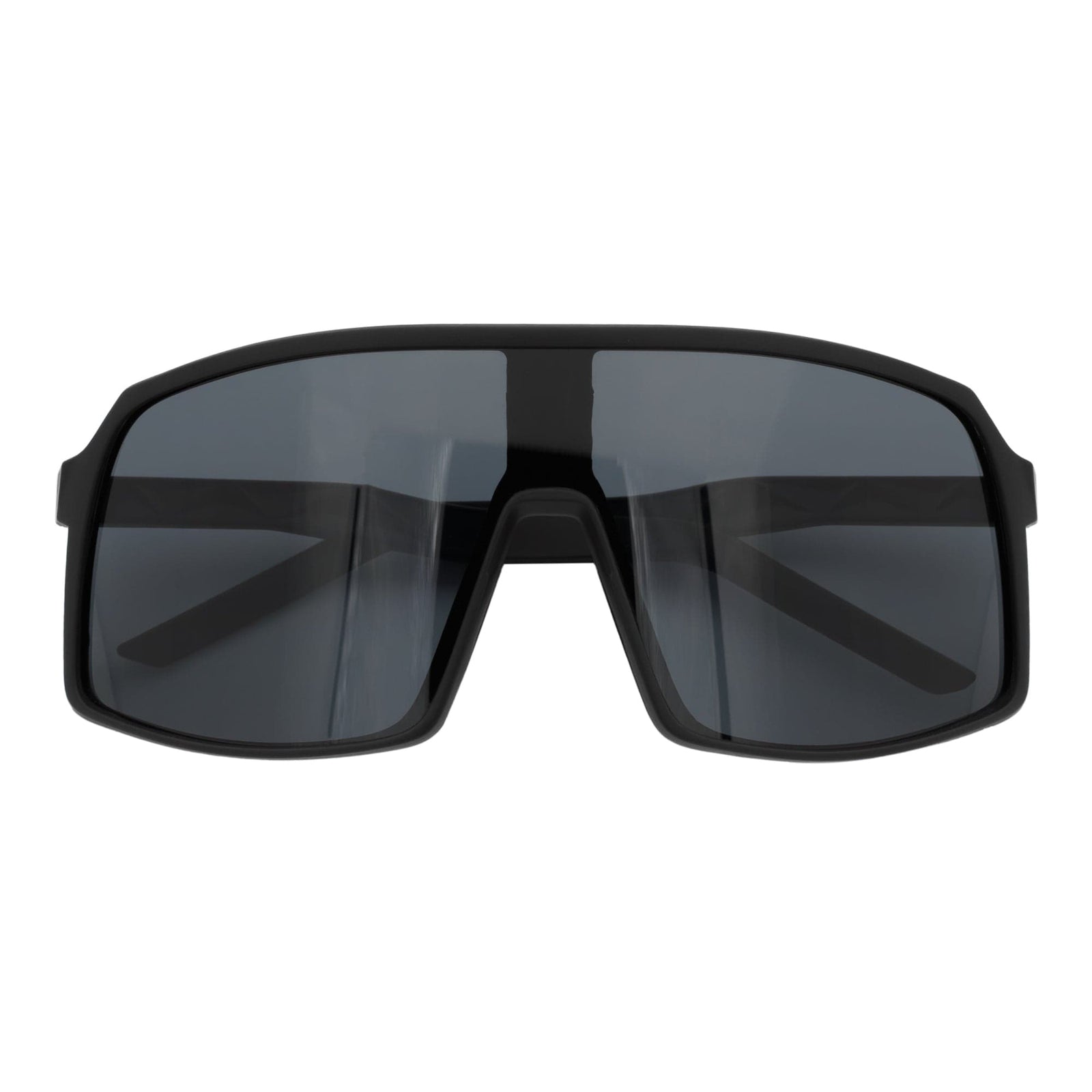 SENTRY - Large Sports Shield Sunglasses Matte Black Dark Smoke Tint - MorspecsM1015-5