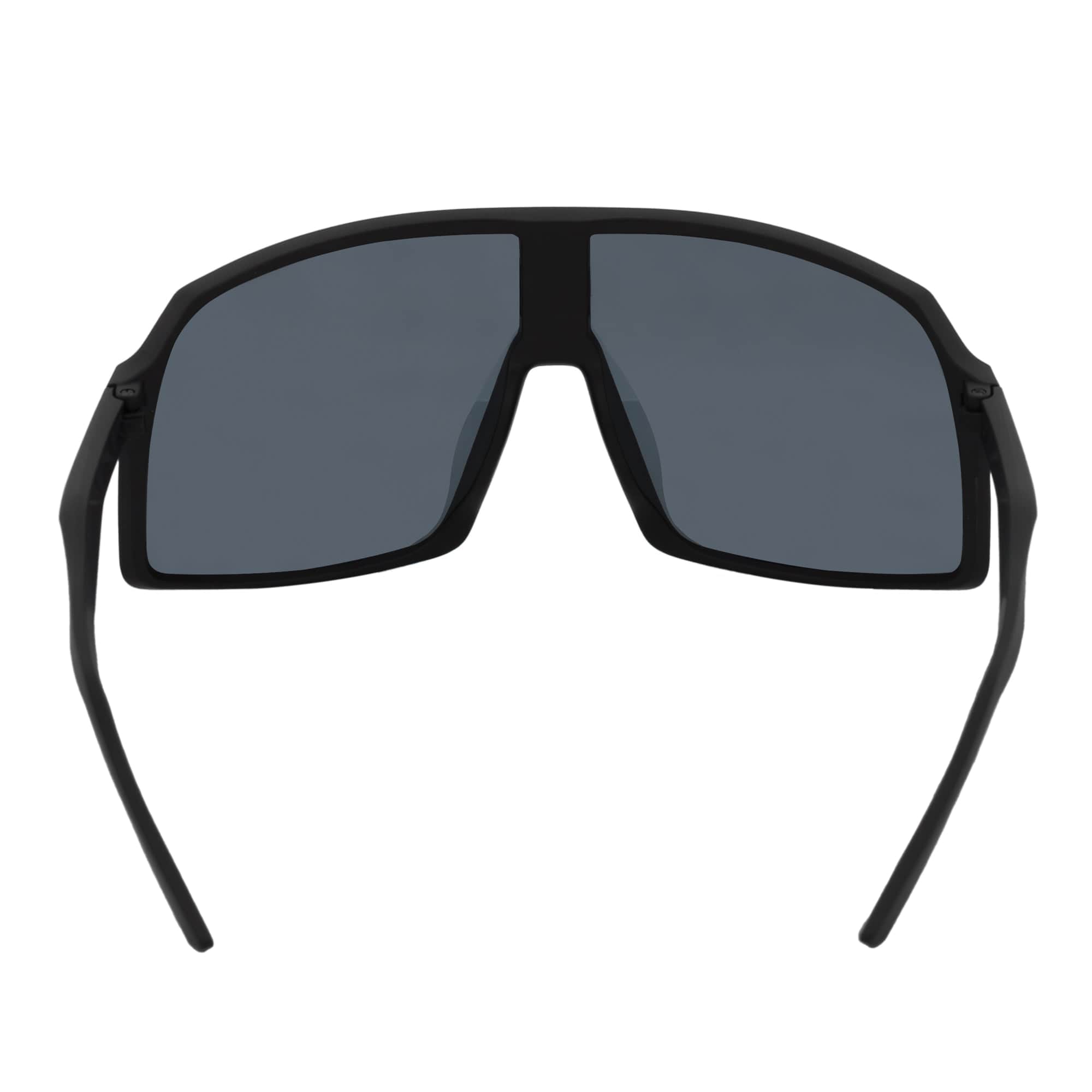 SENTRY - Large Sports Shield Sunglasses Matte Black Dark Smoke Tint