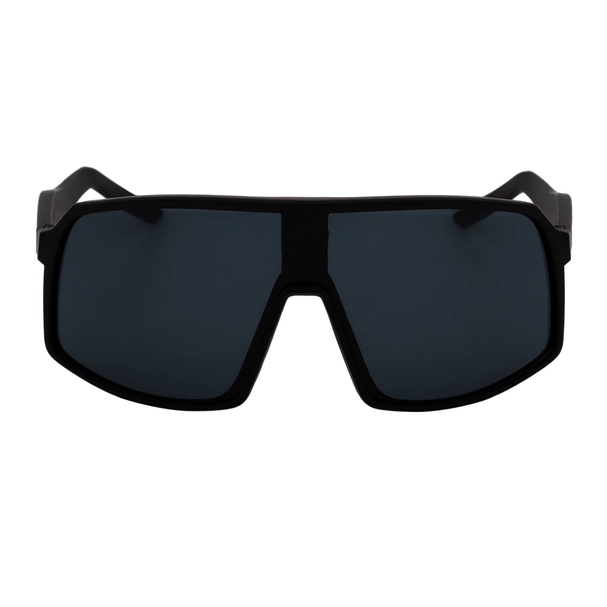 SENTRY - Large Sports Shield Sunglasses Matte Black Dark Smoke Tint - MorspecsM1015-5