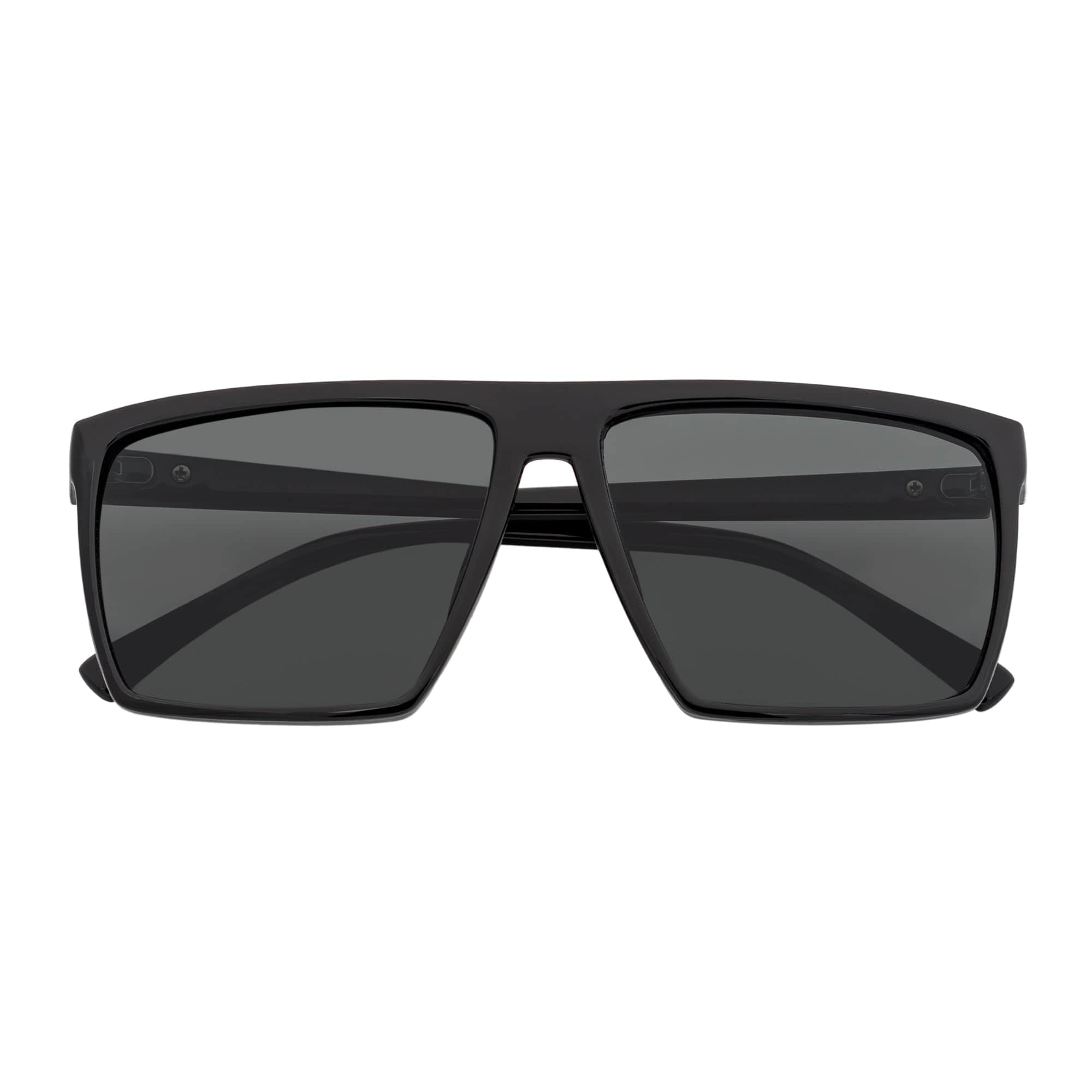 Morspecs Sunglasses SKOL - Thin Modern Flat Top Square Sunglasses Gloss Black Dark Smoke Tint