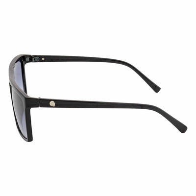SKOL - Thin Modern Flat Top Square Sunglasses Gloss Black Lavender Fade
