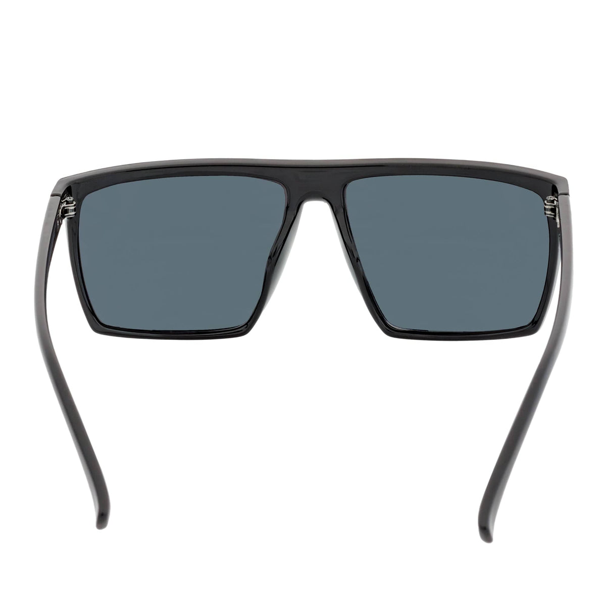 Morspecs Sunglasses SKOL - Thin Modern Flat Top Square Sunglasses Gloss Black Yellow Mirror