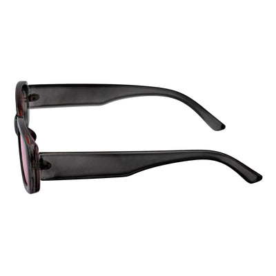 SLIM - Retro 90s Slim Small Rectangle Sunglasses Crystal Clear Pink Tint