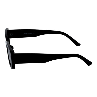 SLIM - Retro 90s Slim Small Rectangle Sunglasses Gloss Black Smoke Tint