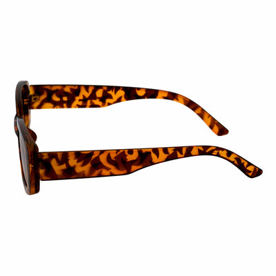 SLIM - Retro 90s Slim Small Rectangle Sunglasses Tortoise Amber Fade