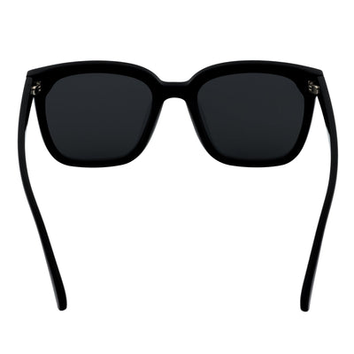 SOFIA - Womens Polarized Oversize Square Cat - Eye Sunglasses Black Smoke - Morspecs M1046-1