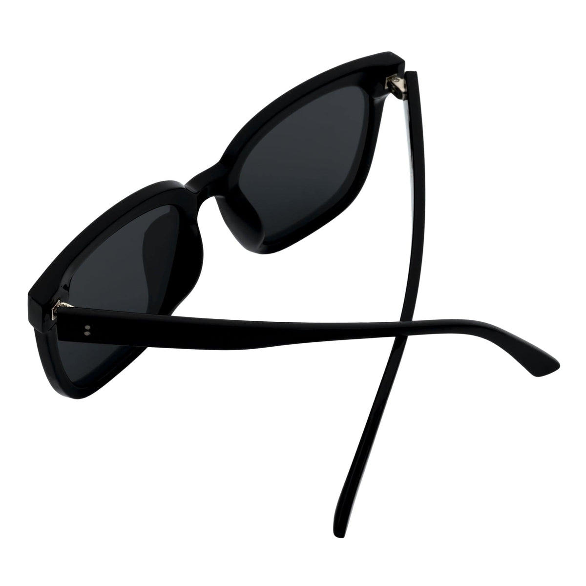 SOFIA - Womens Polarized Oversize Square Cat - Eye Sunglasses Black Smoke