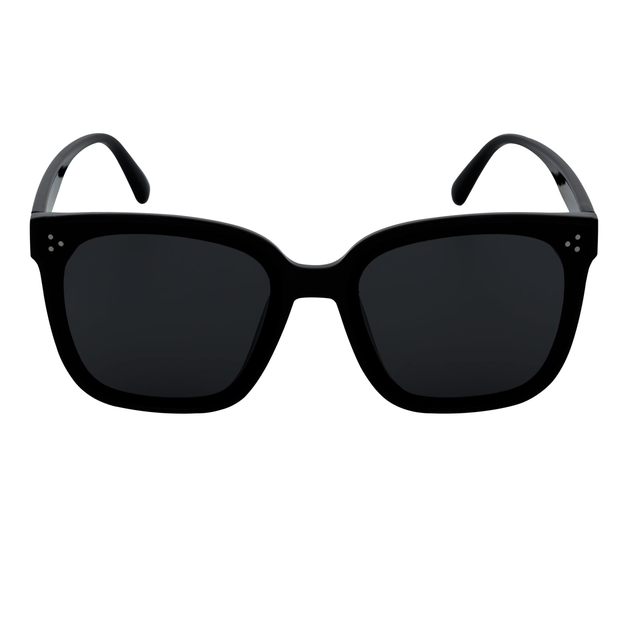 SOFIA - Womens Polarized Oversize Square Cat - Eye Sunglasses Black Smoke - Morspecs M1046-1