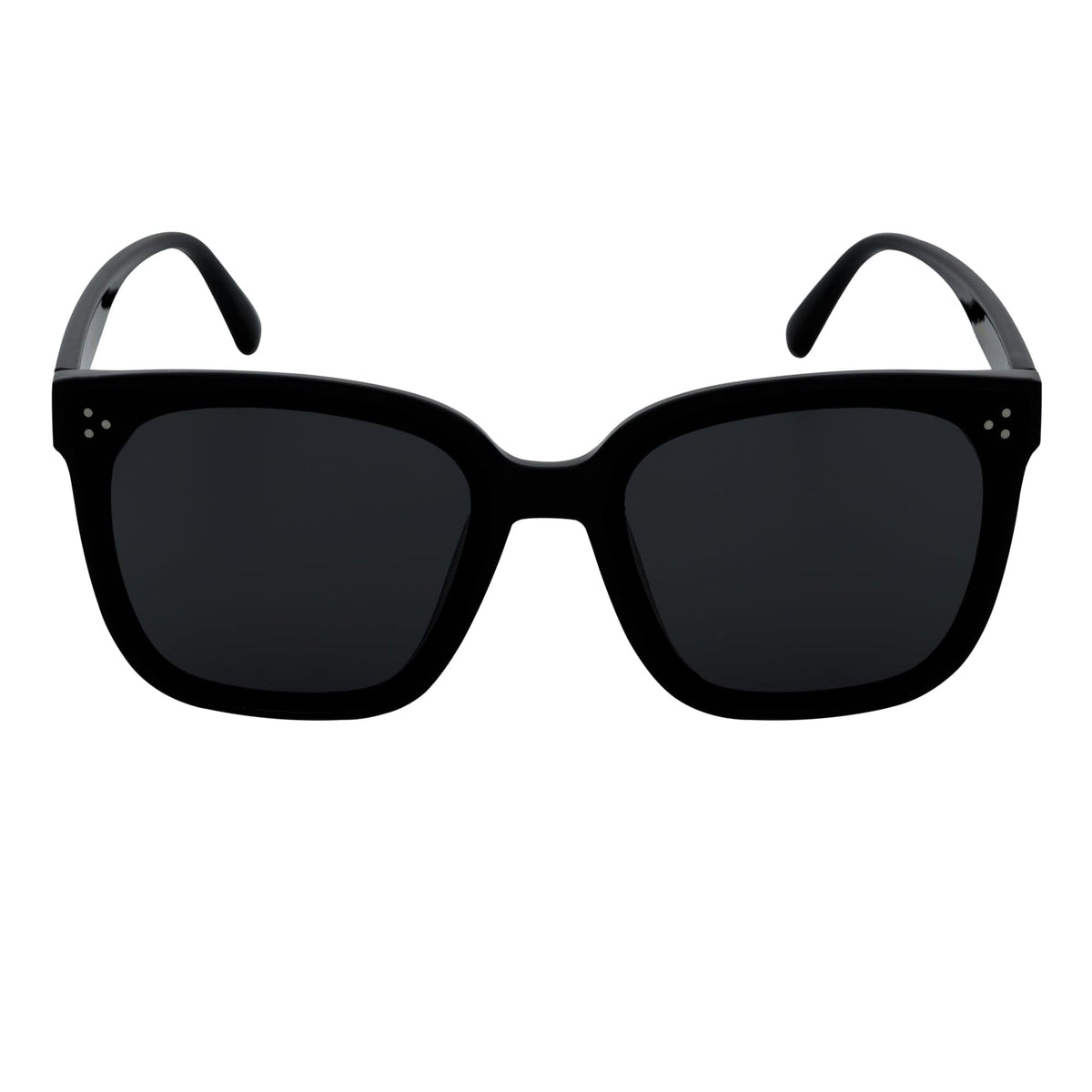 SOFIA - Womens Polarized Oversize Square Cat - Eye Sunglasses Black Smoke - Morspecs M1046-1