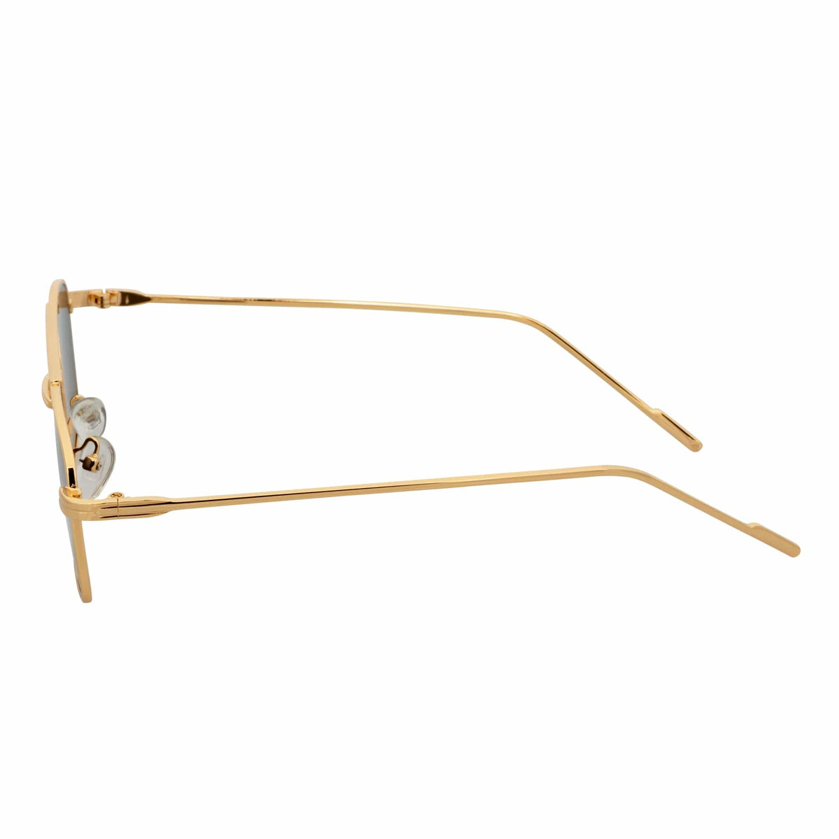 NEUMANN - Retro 90s Fashion Metal Small Rectangle Sunglasses Gold Smoke - MorspecsM1094-3