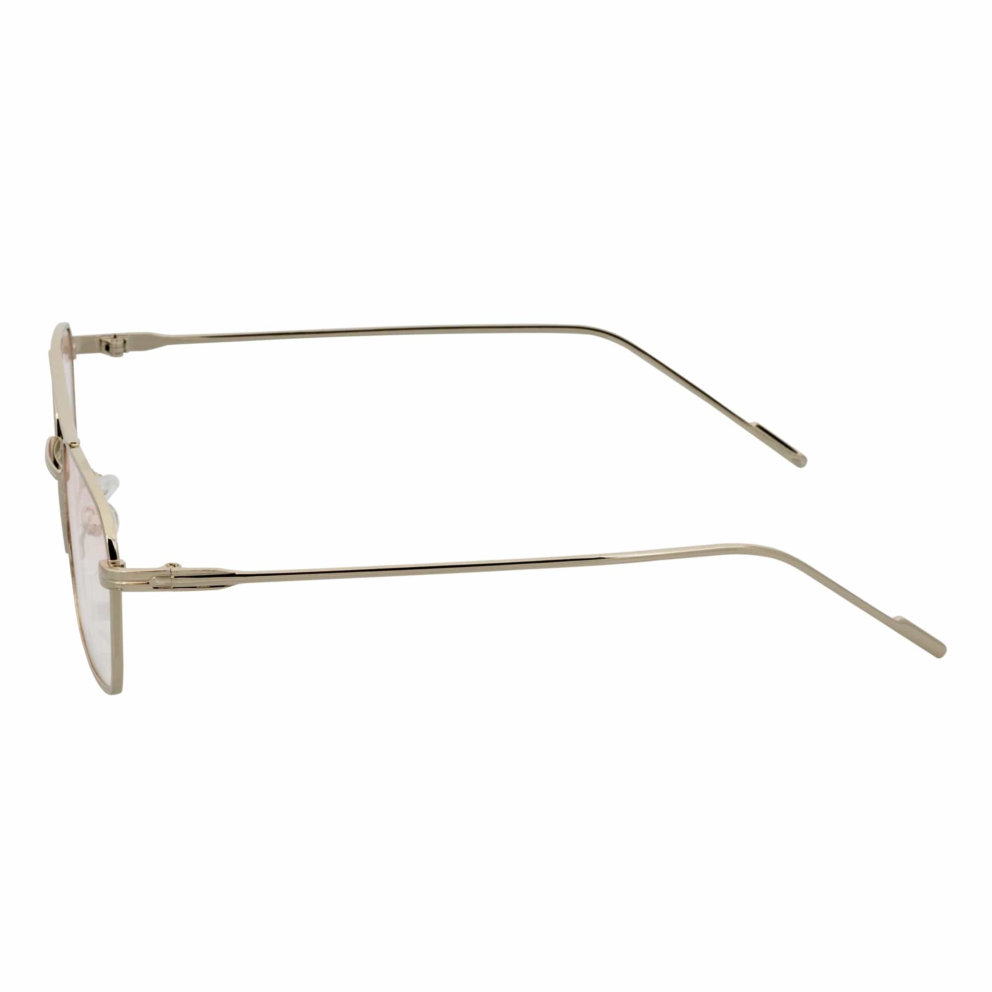 NEUMANN - Retro Small Metal Rectangle Sunglasses Silver Pink - Clear Fade