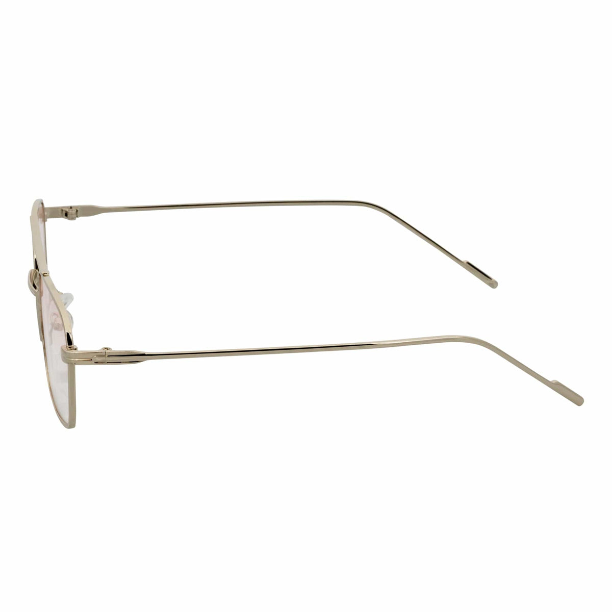 NEUMANN - Retro Small Metal Rectangle Sunglasses Silver Pink - Clear Fade