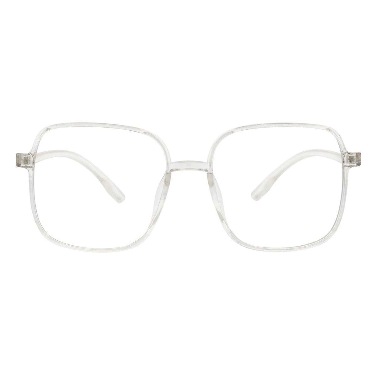 OTAKU - Large Square Glasses Blue Light Glasses Crystal Frame Clear Lens