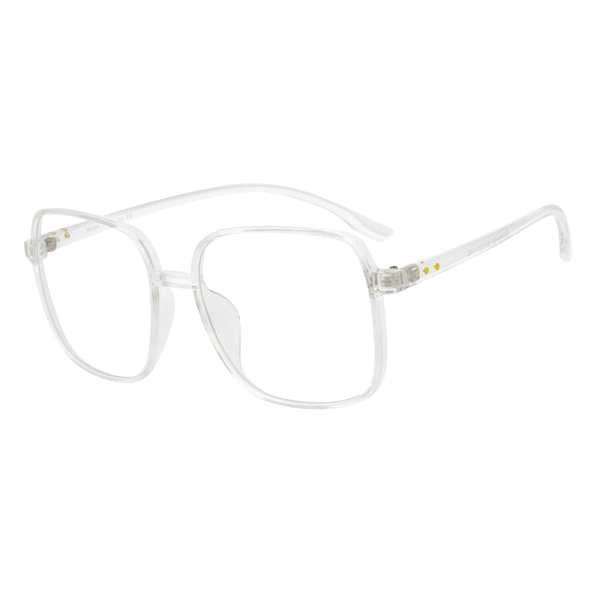 OTAKU - Large Square Glasses Blue Light Glasses Crystal Frame Clear Lens