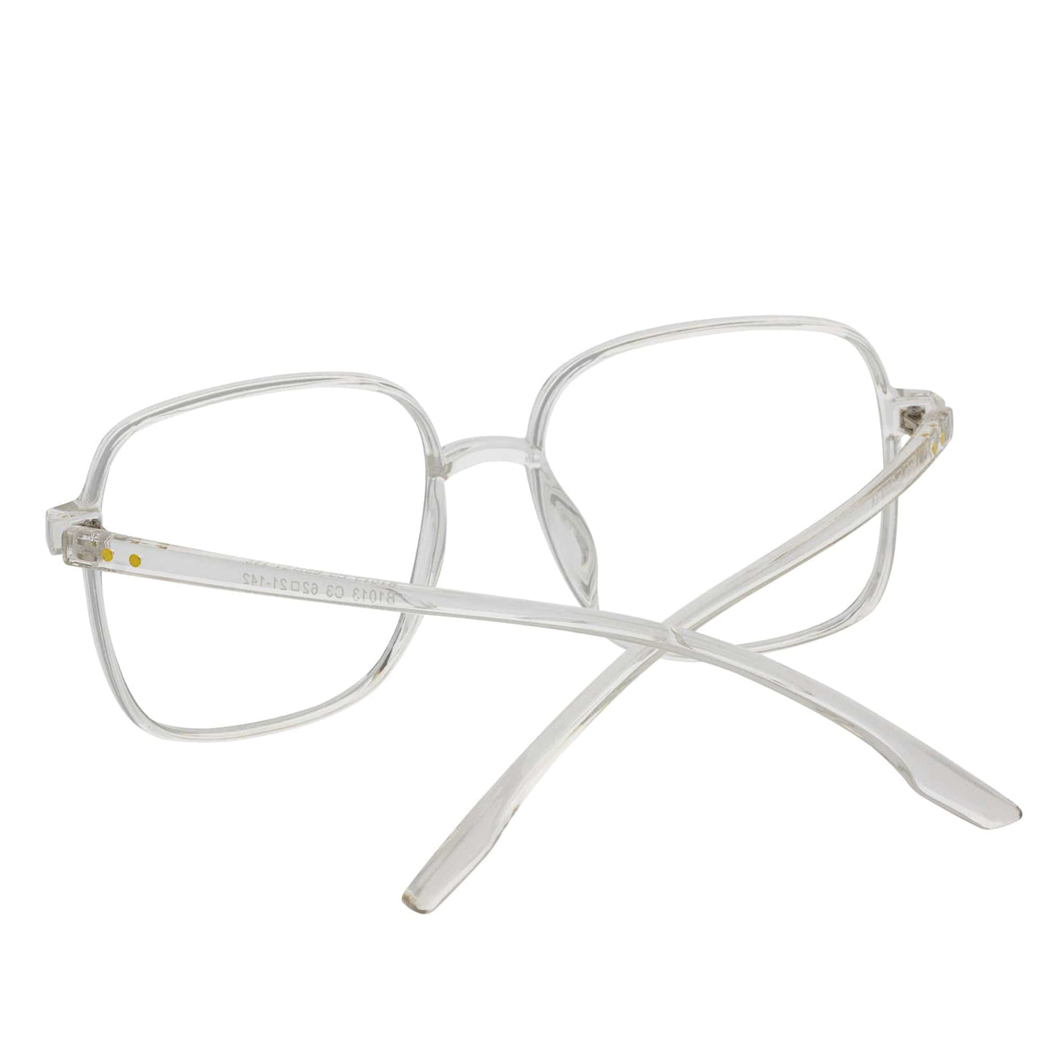 OTAKU - Large Square Glasses Blue Light Glasses Crystal Frame Clear Lens