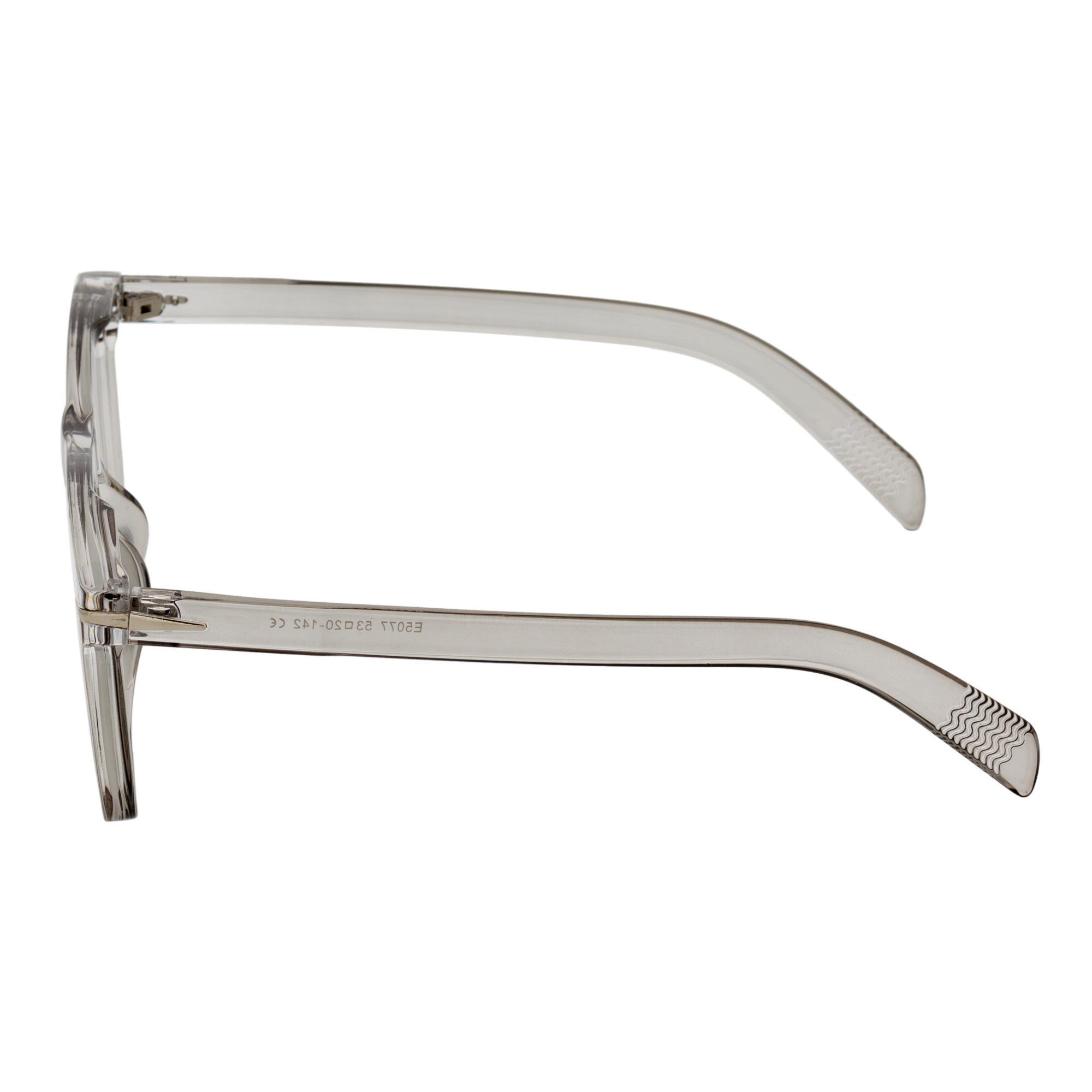 OXFORD - Classic Square Horn Rimmed Blue Light Glasses Clear Gray Clear Flat Lens