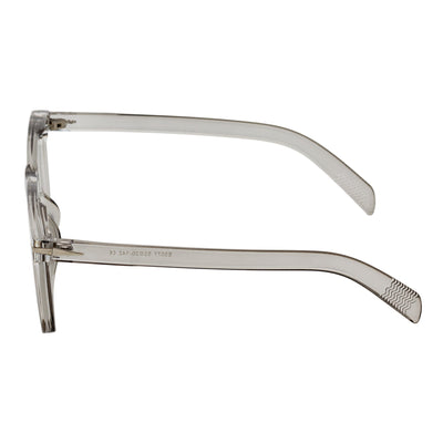 OXFORD - Classic Square Horn Rimmed Blue Light Glasses Clear Gray Clear Flat Lens