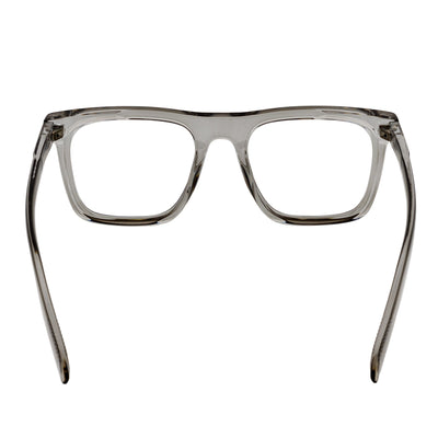 OXFORD - Classic Square Horn Rimmed Blue Light Glasses Clear Gray Clear Flat Lens