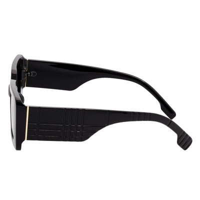 PLAZA - Small Rectangle Sunglasses Black Smoke